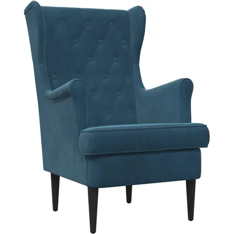 vidaXL Fauteuil Bleu Velours – 636934 – image 1