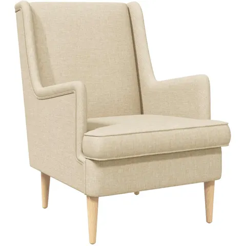 vidaXL Fauteuil Crème Tissu – 637139 – image 1