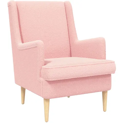 vidaXL Fauteuil Rose Bouclé – 637177 – image 1