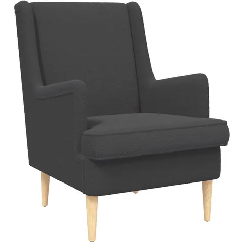 vidaXL Fauteuil Gris foncé Bouclé – 637184 – image 1
