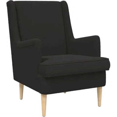 vidaXL Fauteuil Noir Bouclé – 637191 – image 1