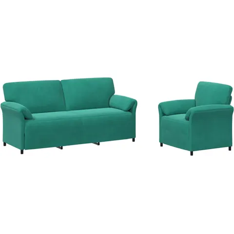 vidaXL Ensemble de Canapés 2 pc Turquoise Velours – 777002 – image 1
