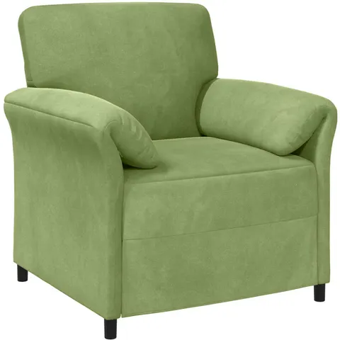 vidaXL Canapé 1 place Vert clair Velours – image 1