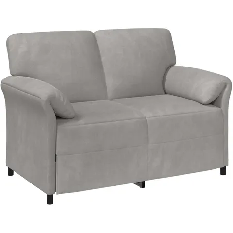 vidaXL Sofa 2 places Gris clair Velours – 788756 – image 1