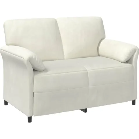 vidaXL Sofa 2 places Crème Velours – 788831 – image 1