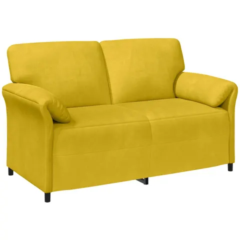 vidaXL Sofa 2 places Jaune Velours – 788961 – image 1