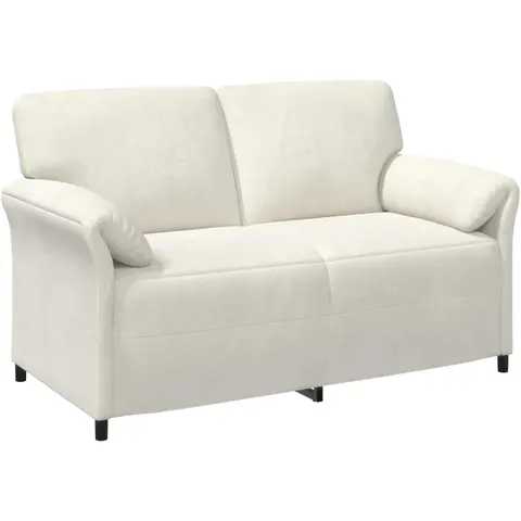 vidaXL Sofa 2 places Crème Velours – 788978 – image 1