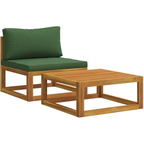 vidaXL Ensemble de canapé modulable avec coussins 2 pc – image 1