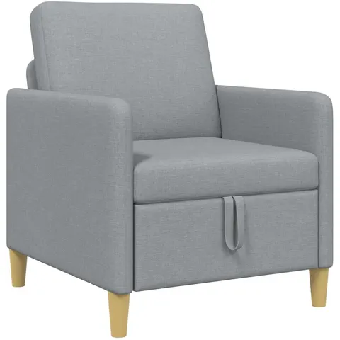 vidaXL Sofa avec rangement Gris clair 72 x 78 x 87 cm Polyester – 219057 – image 1