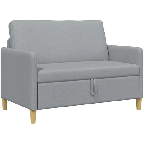 vidaXL Sofa avec rangement Gris clair 122 x 78 x 87 cm Polyester – image 1