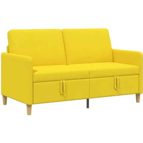 vidaXL Sofa avec rangement Jaune clair 152 x 78 x 87 cm Polyester – image 1