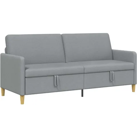 vidaXL Sofa avec rangement Gris clair 192 x 78 x 87 cm Polyester – image 1