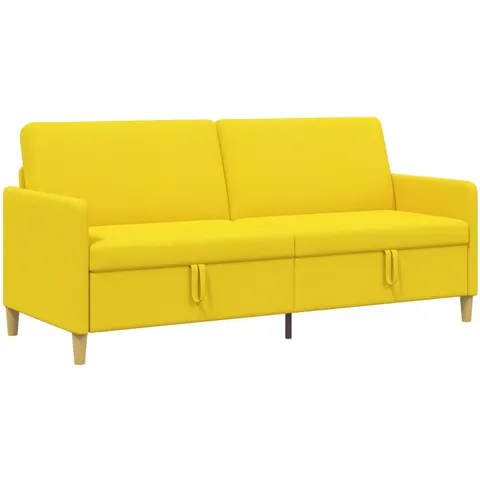 vidaXL Sofa avec rangement Jaune clair 192 x 78 x 87 cm Polyester – image 1