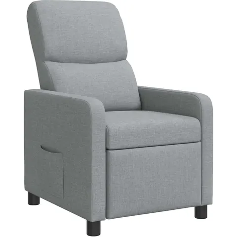 vidaXL Fauteuil inclinable Gris clair Polyester – image 1