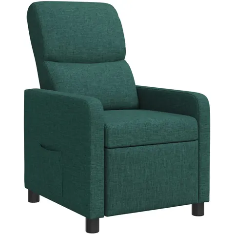 vidaXL Fauteuil inclinable Vert foncé Polyester – image 1
