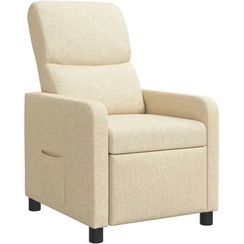 vidaXL Fauteuil inclinable Crème Polyester – 235415 – image 1