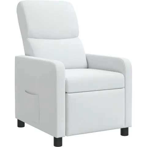 vidaXL Fauteuil inclinable Blanc Polyester – image 1