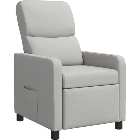 vidaXL Fauteuil inclinable Gris nuage Polyester – image 1