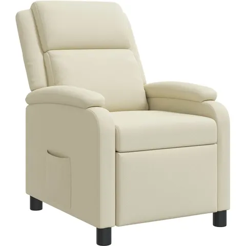 vidaXL Fauteuil inclinable Crème Simili cuir – 235590 – image 1