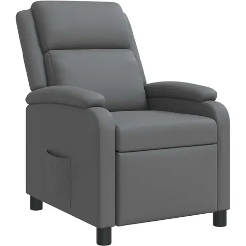 vidaXL Fauteuil inclinable Gris Simili cuir – 235613 – image 1