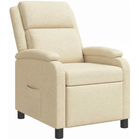 vidaXL Fauteuil inclinable Crème Tissu – 235736 – image 1