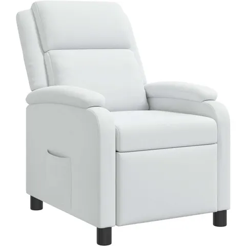 vidaXL Fauteuil inclinable Blanc Tissu – 235750 – image 1