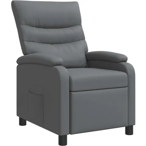 vidaXL Fauteuil inclinable Gris Simili cuir – 236016 – image 1