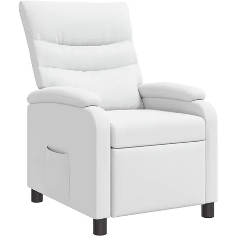 vidaXL Fauteuil inclinable Blanc Simili cuir – 236054 – image 1