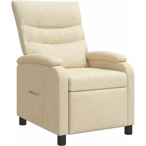 vidaXL Fauteuil inclinable Crème Tissu – 236139 – image 1