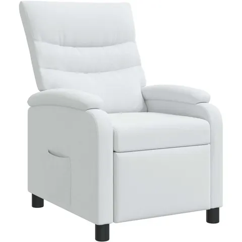 vidaXL Fauteuil inclinable Blanc Tissu – 236153 – image 1