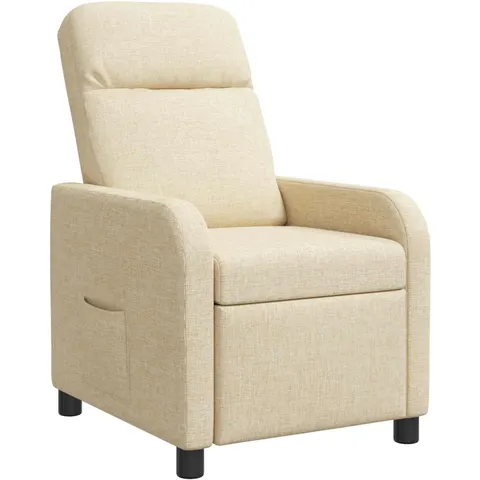 vidaXL Fauteuil inclinable Crème Tissu – 236450 – image 1