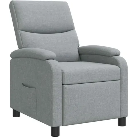 vidaXL Fauteuil inclinable Gris clair Tissu – 237068 – image 1