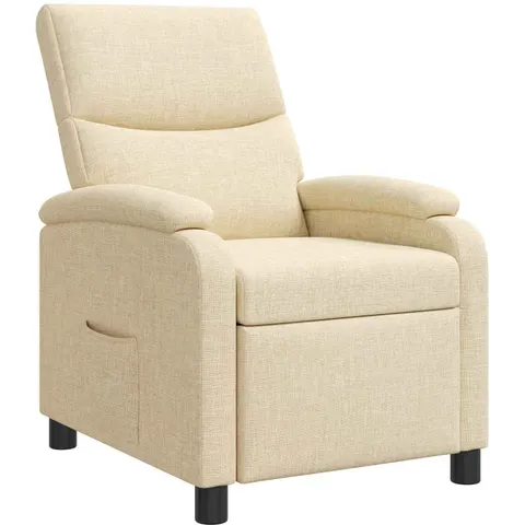 vidaXL Fauteuil inclinable Crème Tissu – 237136 – image 1