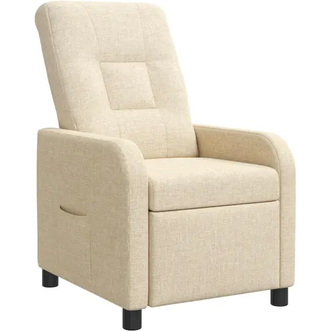 vidaXL Fauteuil inclinable Crème Tissu – 237457 – image 1