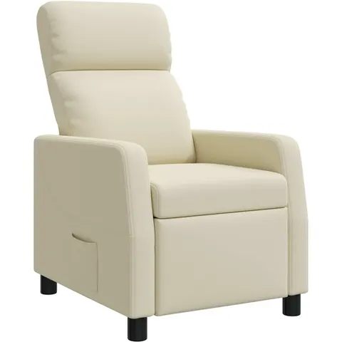 vidaXL Fauteuil inclinable Crème Simili cuir – 237877 – image 1