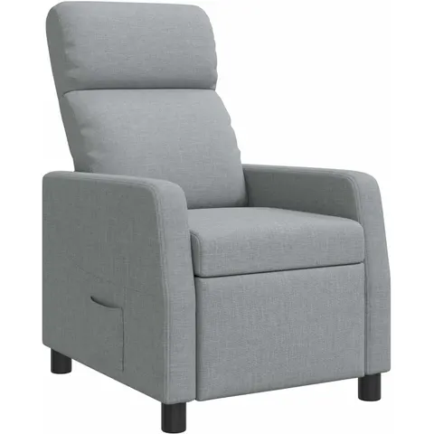 vidaXL Fauteuil inclinable Gris clair Tissu – 237945 – image 1