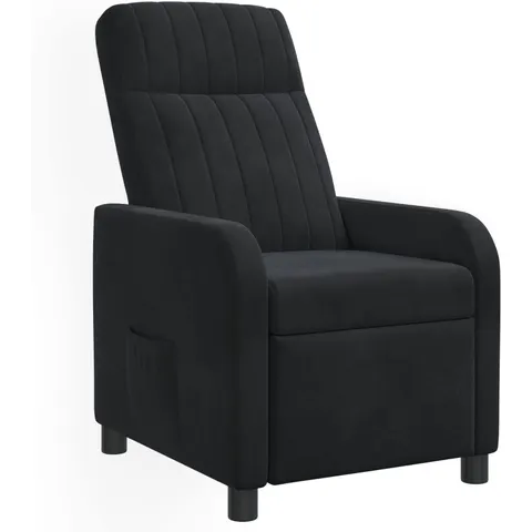 vidaXL Fauteuil inclinable Noir Velours (V) – image 1