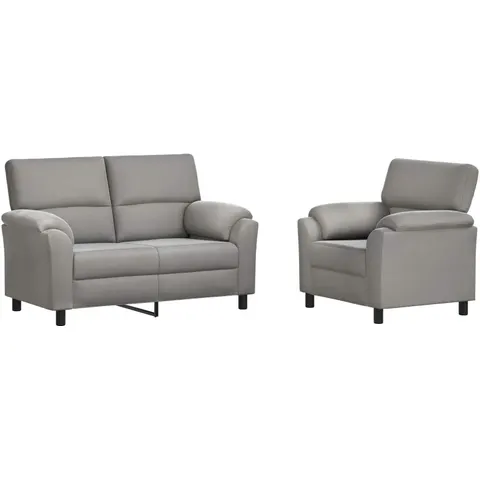 vidaXL Ensemble de Canapés 2 pcs Gris clair Velours – 294559 – image 1