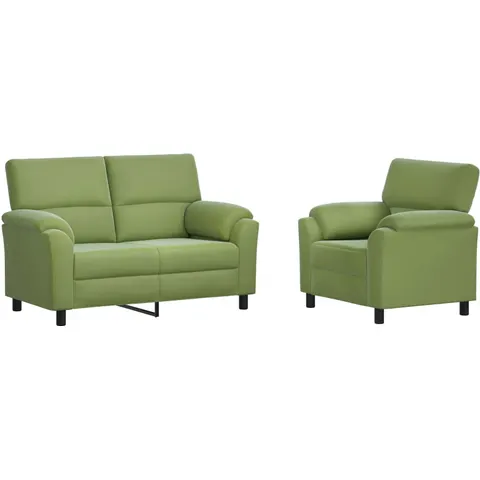 vidaXL Ensemble de Canapés 2 pcs Vert clair Velours – 294580 – image 1