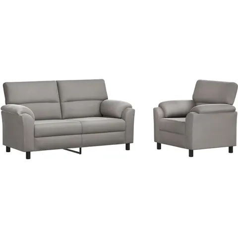 vidaXL Ensemble de Canapés 2 pcs Gris clair Velours – 294696 – image 1