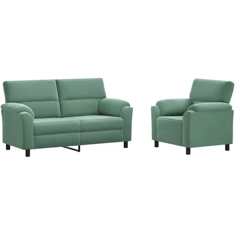vidaXL Ensemble de Canapés 2 pcs Vert Mer Velours – 294801 – image 1
