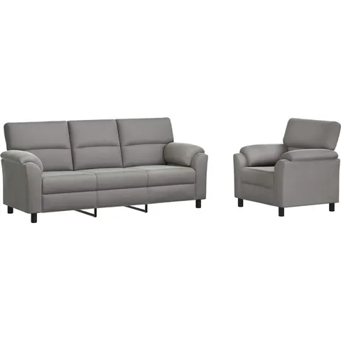 vidaXL Ensemble de Canapés 2 pcs Gris clair Velours – 294832 – image 1