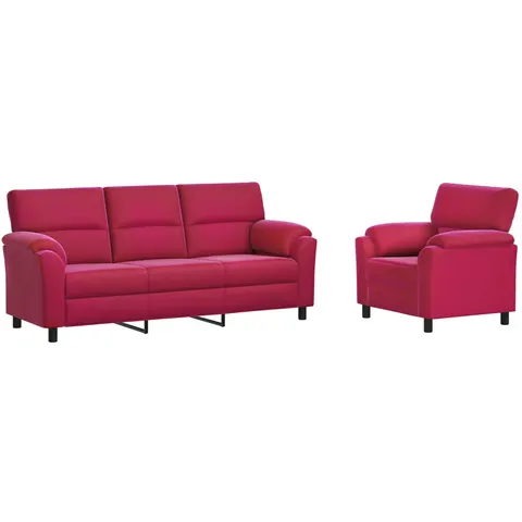 vidaXL Ensemble de Canapés 2 pcs Bordeaux Velours – 294887 – image 1