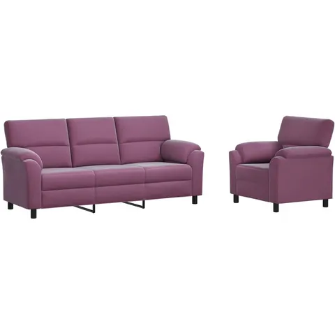 vidaXL Ensemble de Canapés 2 pcs Pourpre Velours – 294962 – image 1