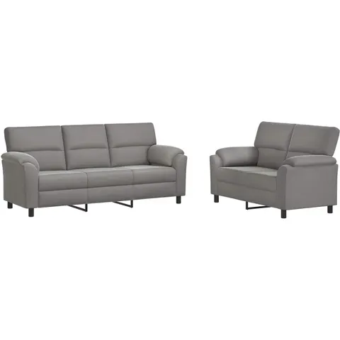vidaXL Ensemble de Canapés 2 pcs Gris clair Velours – 295259 – image 1