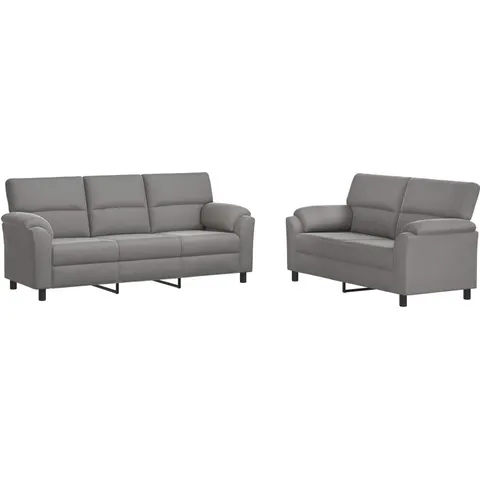 vidaXL Ensemble de Canapés 2 pcs Gris clair Velours – 295396 – image 1