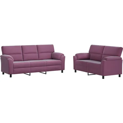 vidaXL Ensemble de Canapés 2 pcs Pourpre Velours – 295525 – image 1