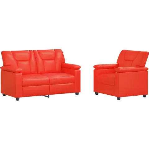 vidaXL Ensemble de Canapés 2 pcs Rouge Simili cuir – 295587 – image 1