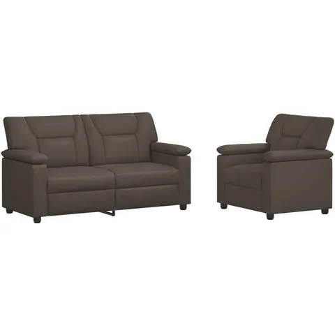vidaXL Ensemble de Canapés 2 pcs Gris Simili cuir – 295648 – image 1