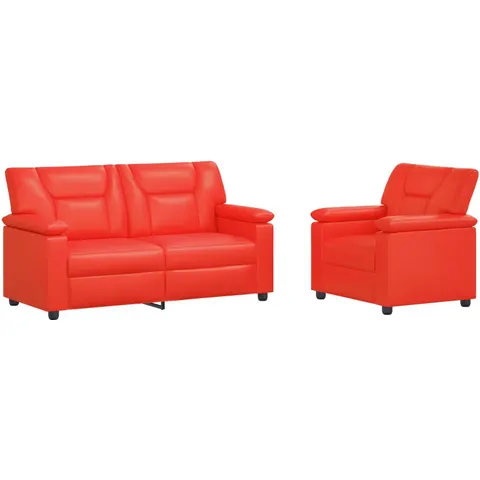 vidaXL Ensemble de Canapés 2 pcs Rouge Simili cuir – 295662 – image 1